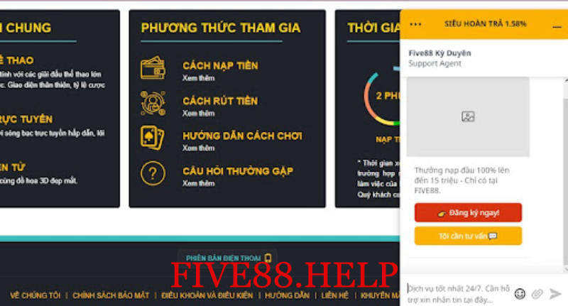 Liên hệ nhà cái Five88